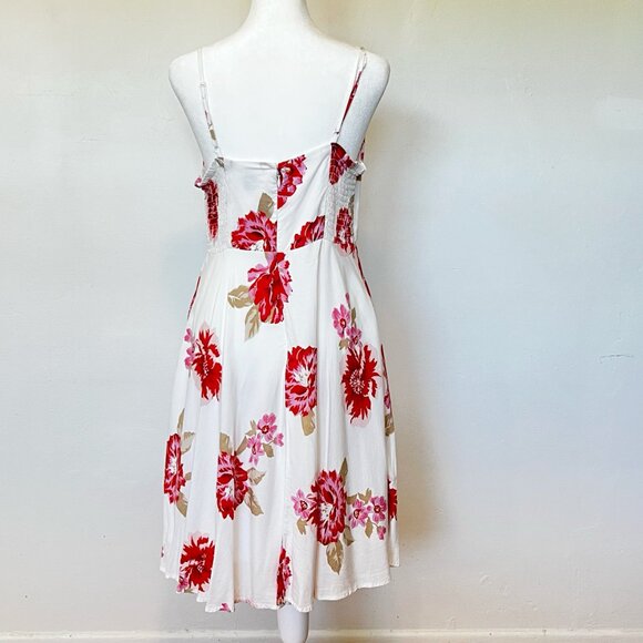 Old Navy White Floral Sundress with Spaghetti Straps, Size Medium - Picture 3 of 12
